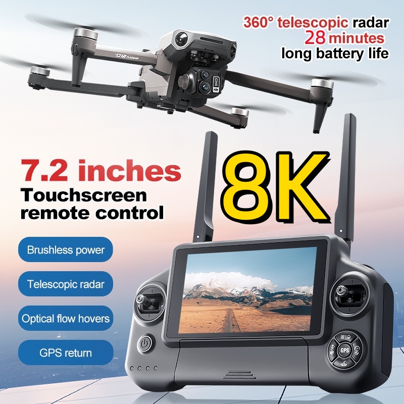 Drone App Rc Fpv - Квадрокоптер 8K с 3-осевым подвесом, бесщеточным