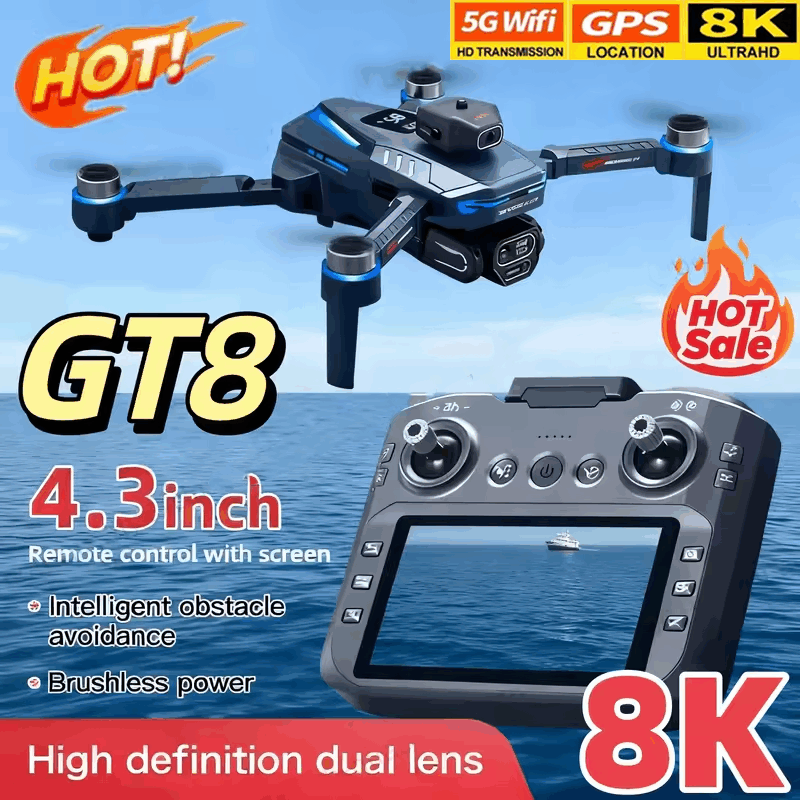 Drone Rc Controller Price - Дрон GT8 с 8K HD камерой,