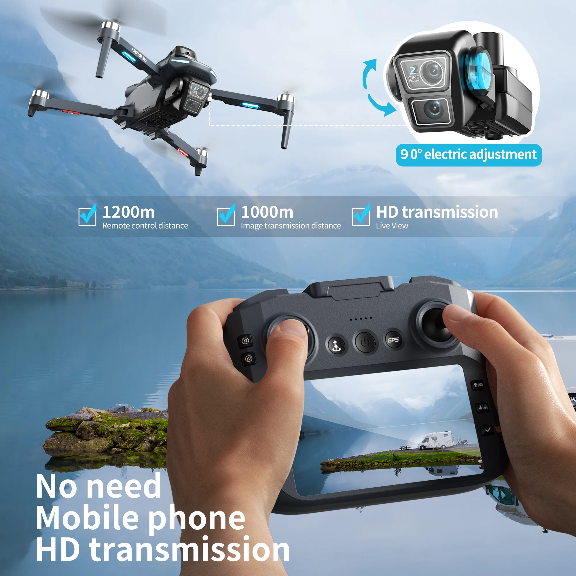 Оригинальный дрон XT606 с проф – обзор и цена Drone Ls Rc