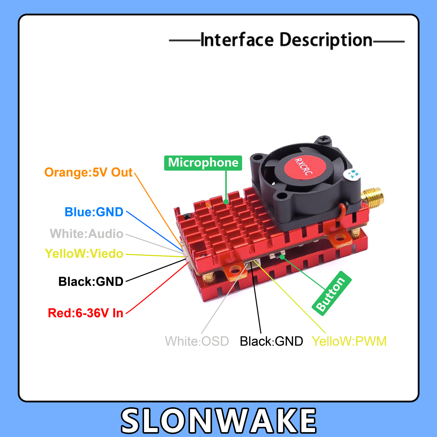 SLONWAKE 5,8G 2 Вт VTX FPV 180 – обзор и цена Drone Z